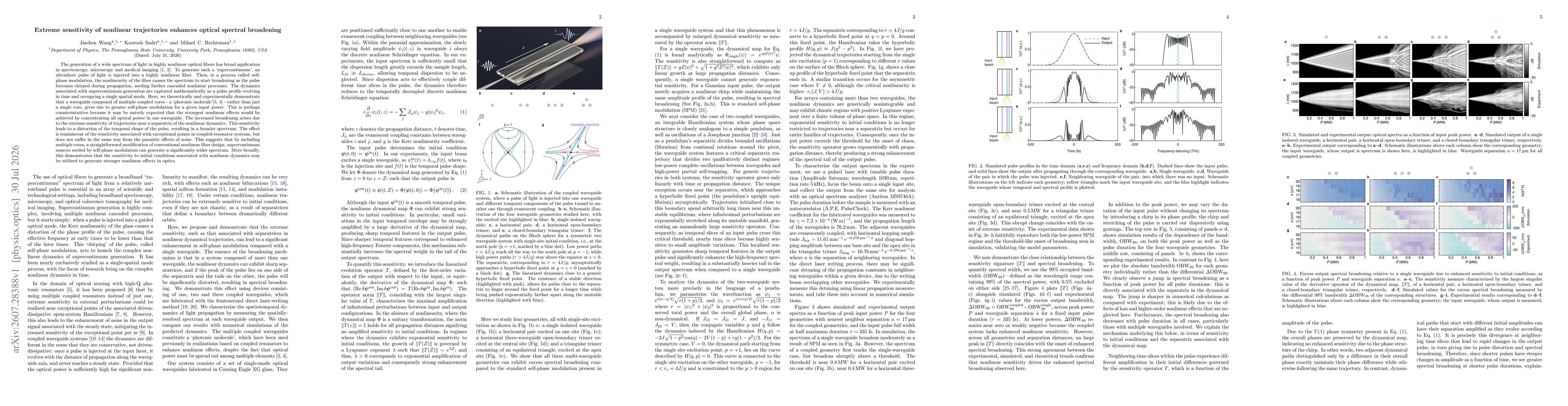 Thumbnail for Extreme sensitivity of nonlinear trajectories enhances optical spectral broadening