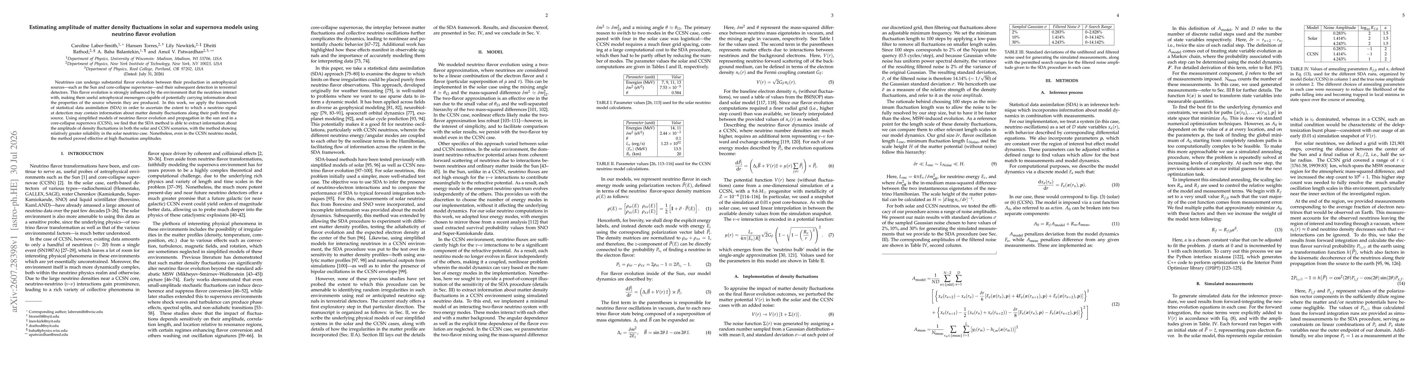 Thumbnail for Estimating amplitude of matter density fluctuations in solar and supernova models using neutrino flavor evolution