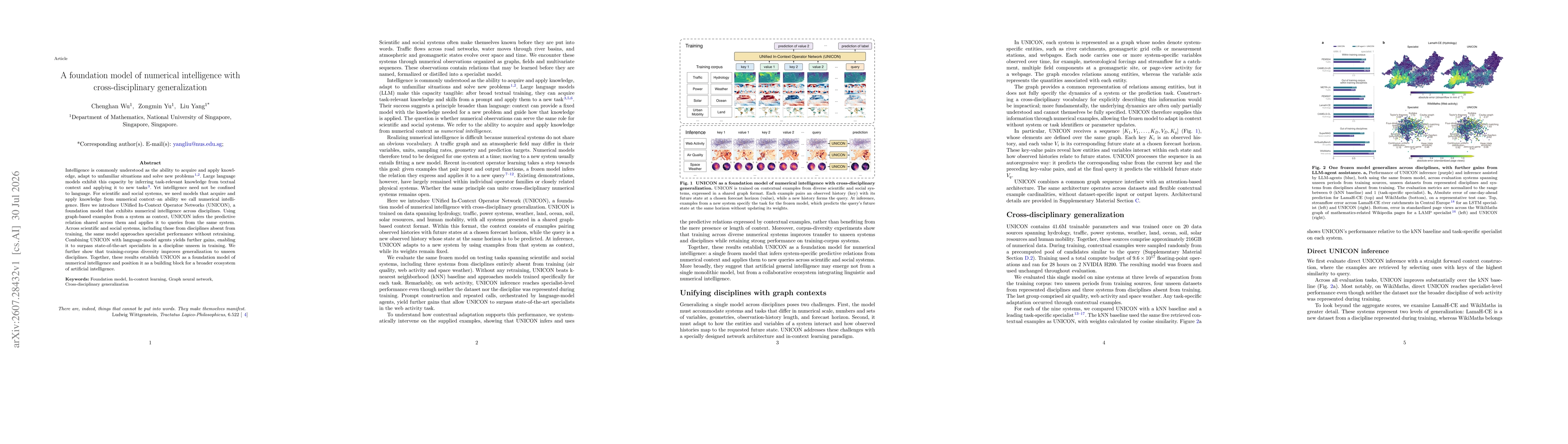 Thumbnail for A foundation model of numerical intelligence with cross-disciplinary generalization
