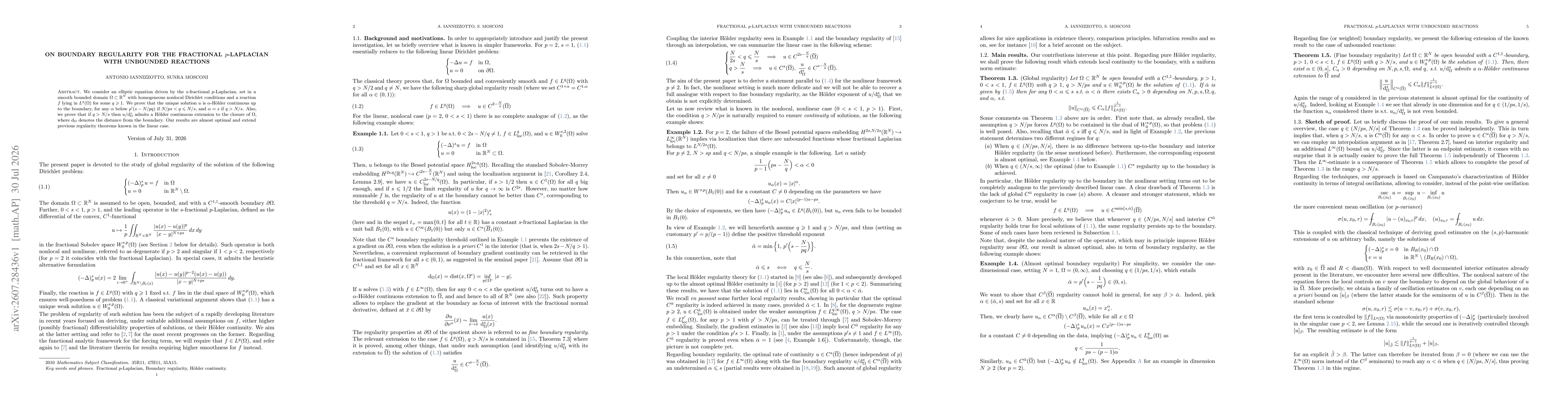 Thumbnail for On boundary regularity for the fractional p-Laplacian with unbounded reactions
