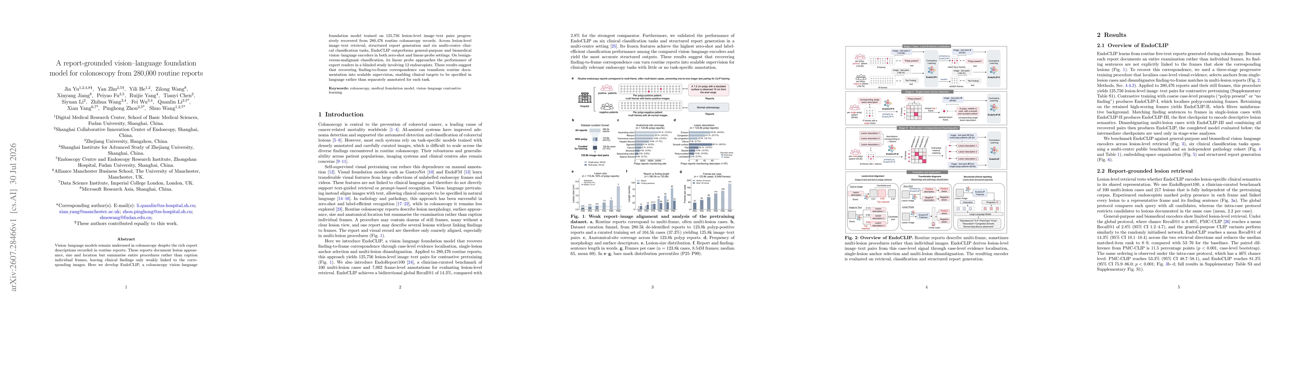 Thumbnail for A report-grounded vision-language foundation model for colonoscopy from 280000 routine reports