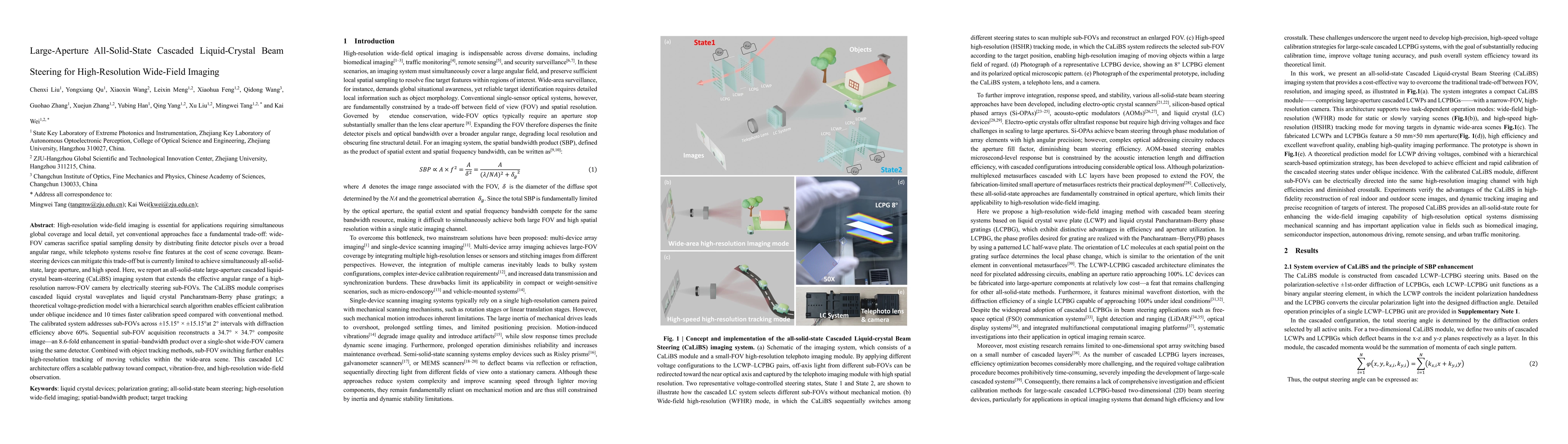Thumbnail for Large-Aperture All-Solid-State Cascaded Liquid-Crystal Beam Steering for High-Resolution Wide-Field Imaging