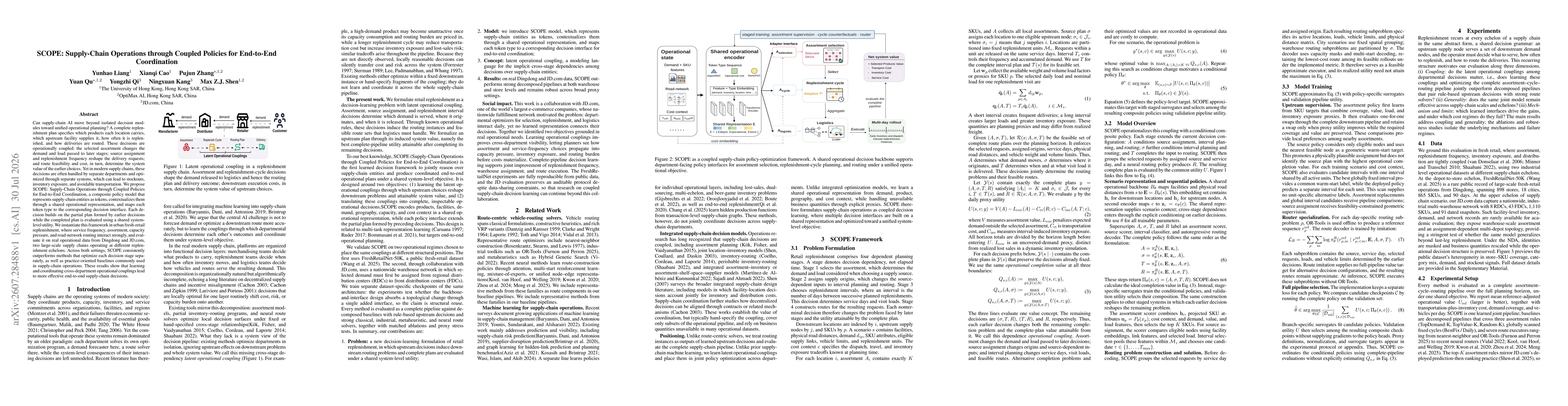 Thumbnail for SCOPE: Supply-Chain Operations through Coupled Policies for End-to-End Coordination