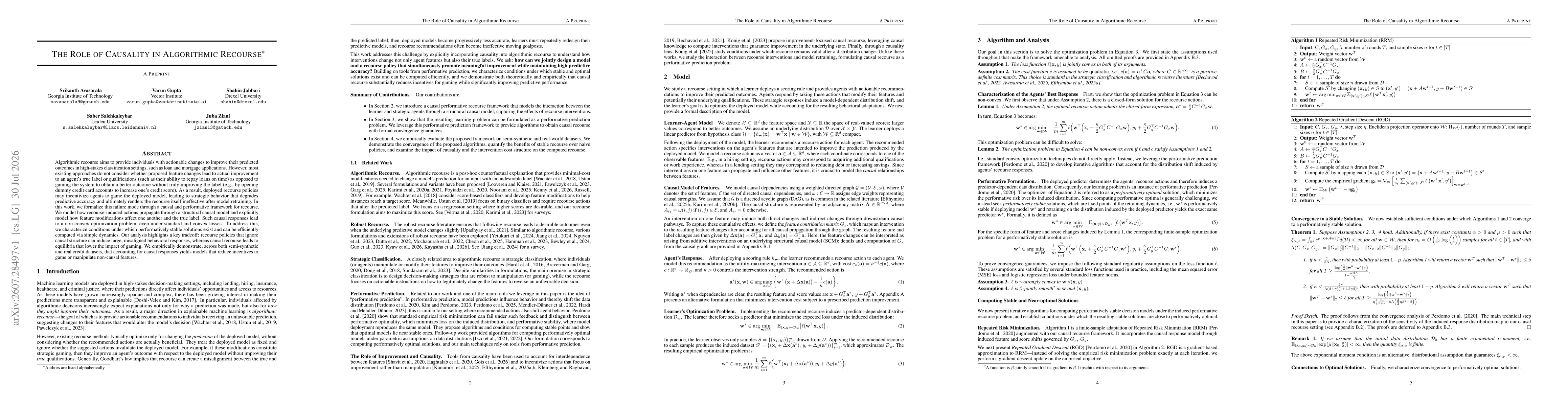 Thumbnail for The Role of Causality in Algorithmic Recourse