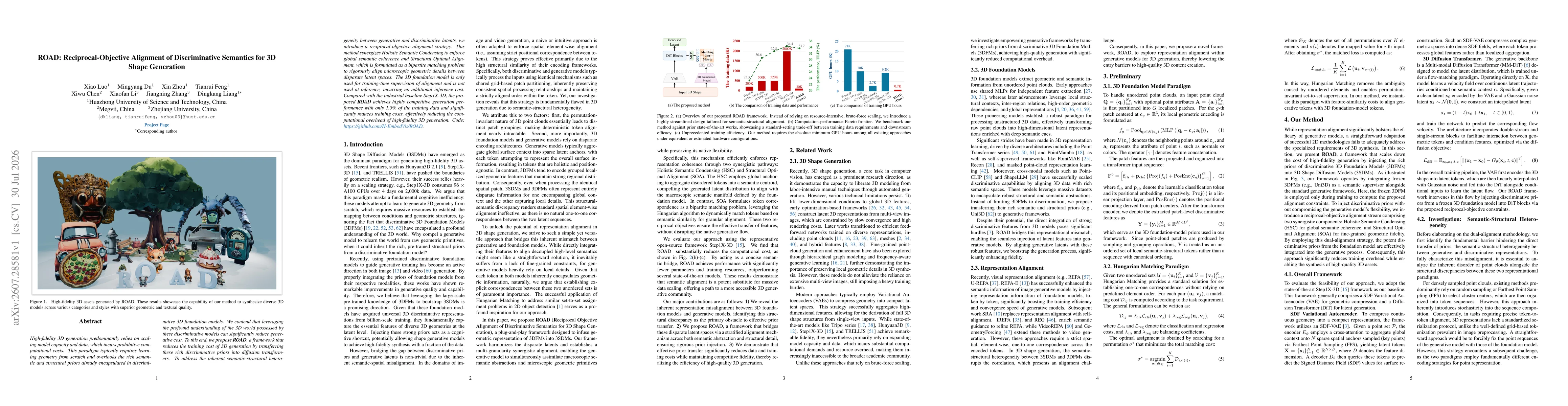 Thumbnail for ROAD: Reciprocal-Objective Alignment of Discriminative Semantics for 3D Shape Generation