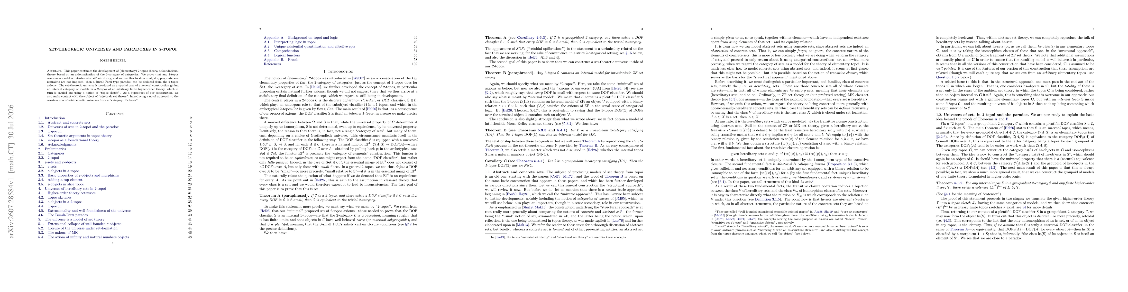 Thumbnail for Set-theoretic universes and paradoxes in 2-topoi