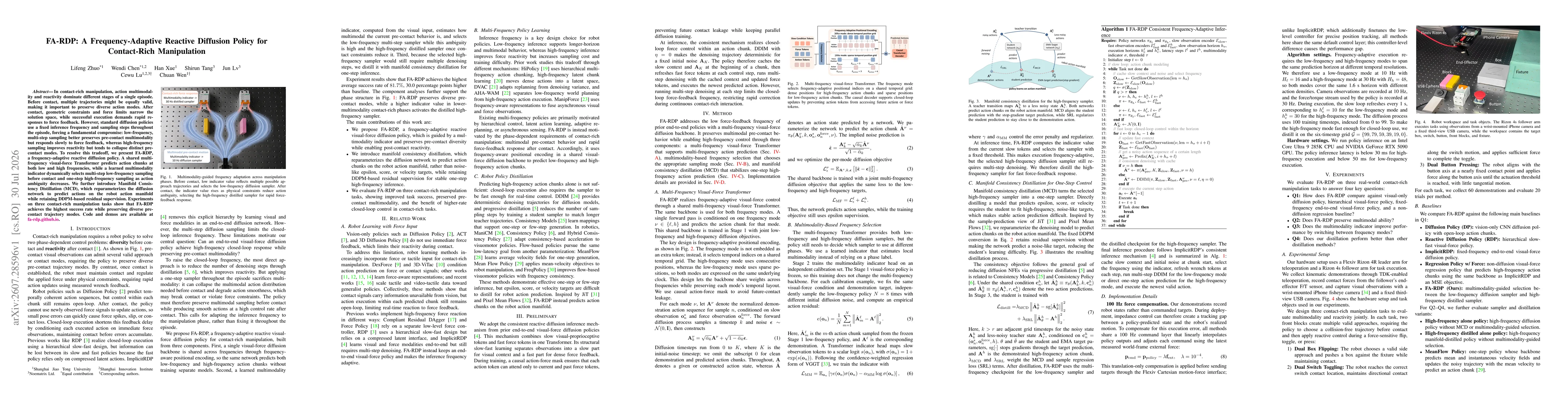 Thumbnail for FA-RDP: A Frequency-Adaptive Reactive Diffusion Policy for Contact-Rich Manipulation