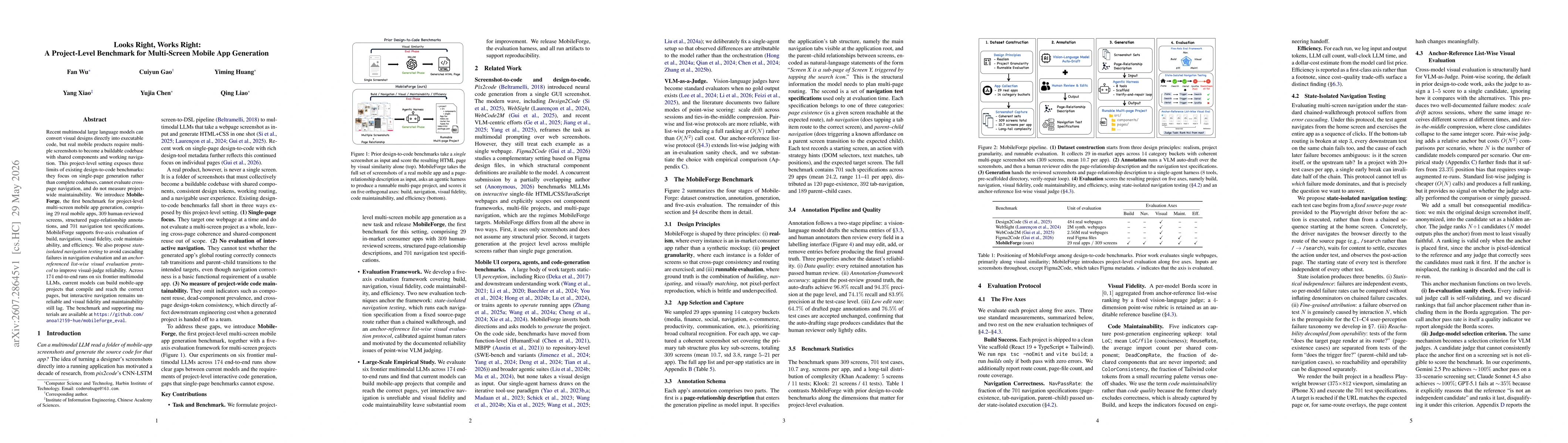 Thumbnail for Looks Right, Works Right: A Project-Level Benchmark for Multi-Screen Mobile App Generation