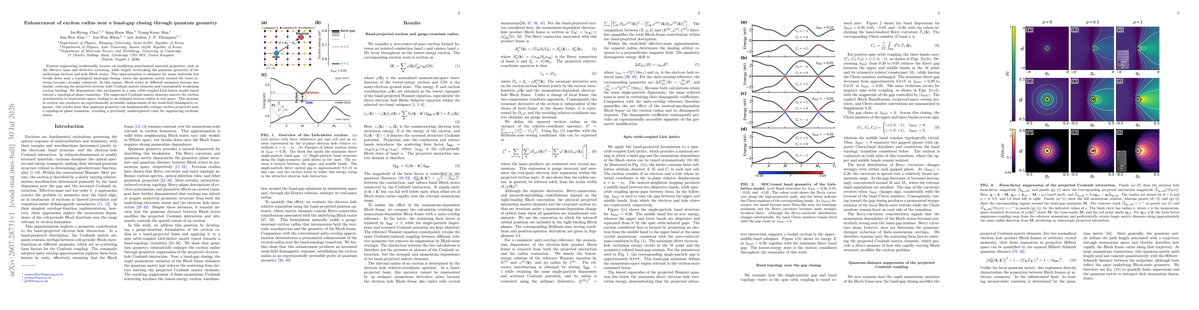Thumbnail for Enhancement of exciton radius near a band-gap closing through quantum geometry
