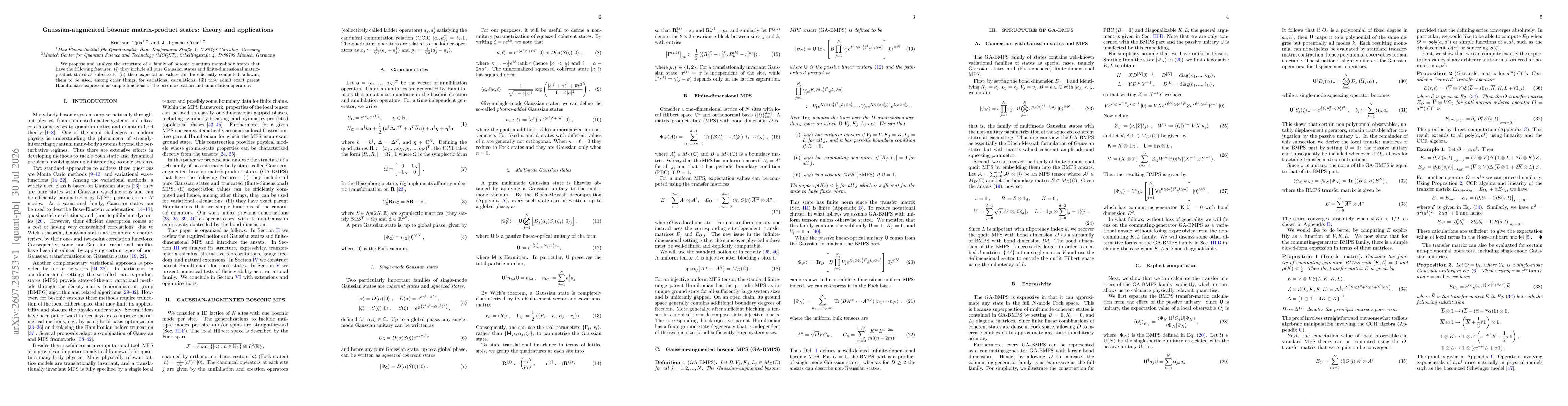 Thumbnail for Gaussian-augmented bosonic matrix-product states: theory and applications