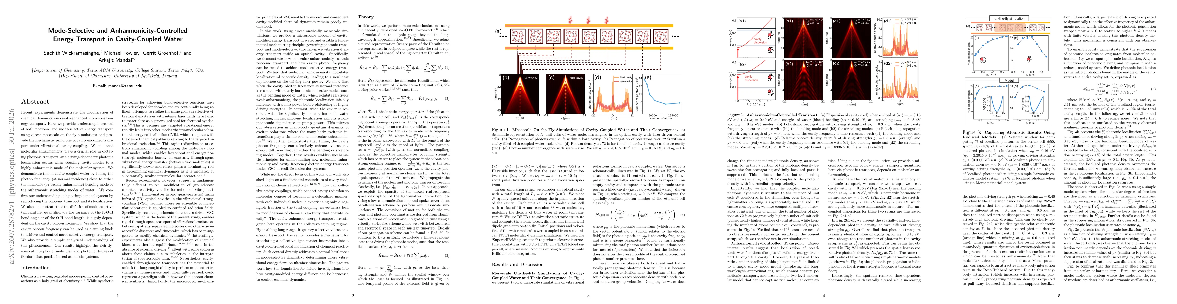 Thumbnail for Mode-Selective and Anharmonicity-Controlled Energy Transport in Cavity-Coupled Water