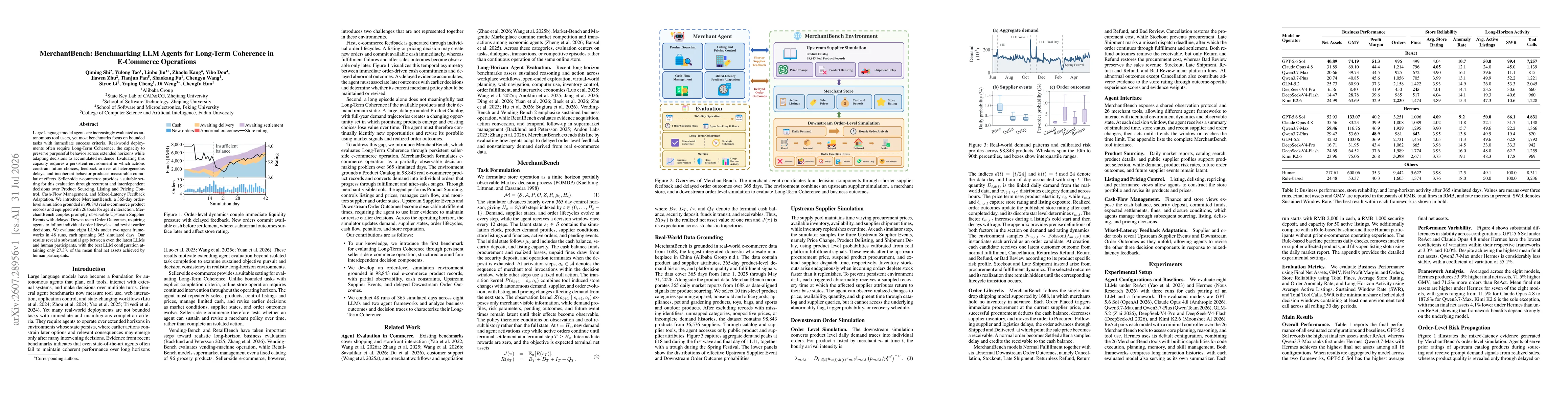 Thumbnail for MerchantBench: Benchmarking LLM Agents for Long-Term Coherence in E-Commerce Operations
