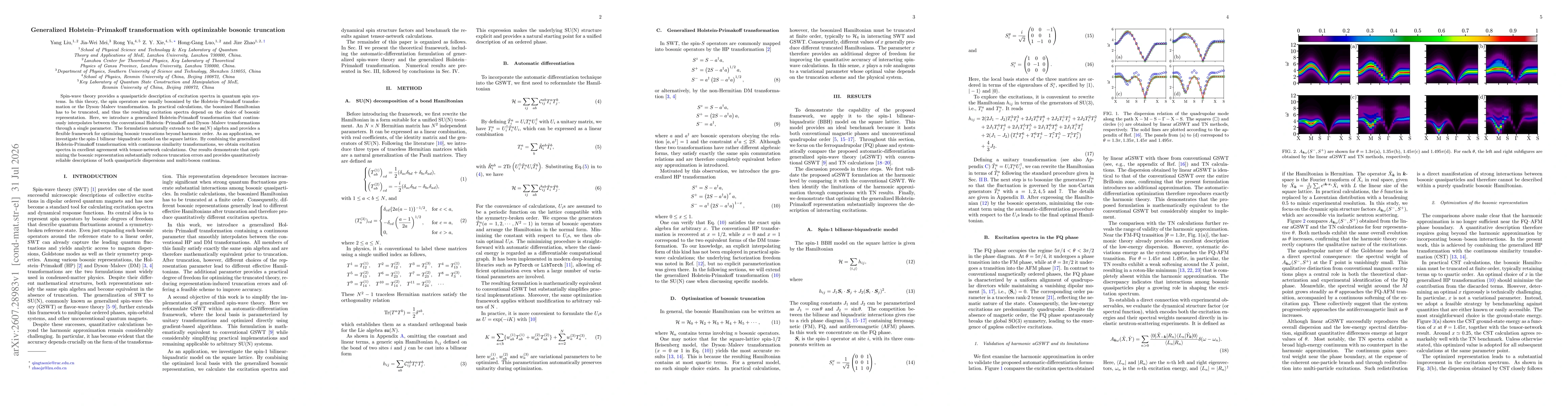 Thumbnail for Generalized Holstein-Primakoff transformation with optimizable bosonic truncation