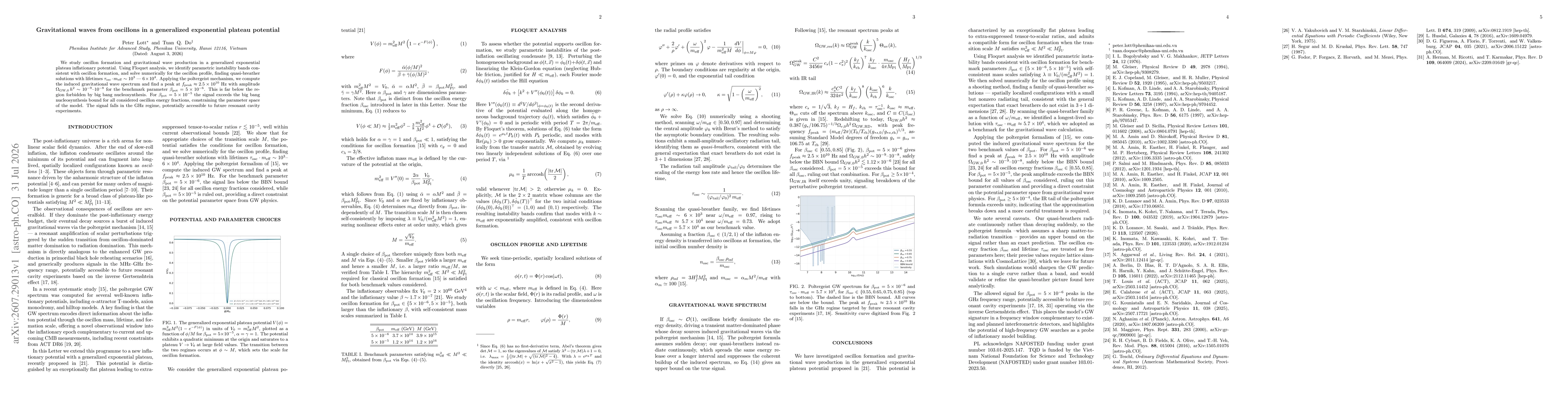 Thumbnail for Gravitational waves from oscillons in a generalized exponential plateau potential