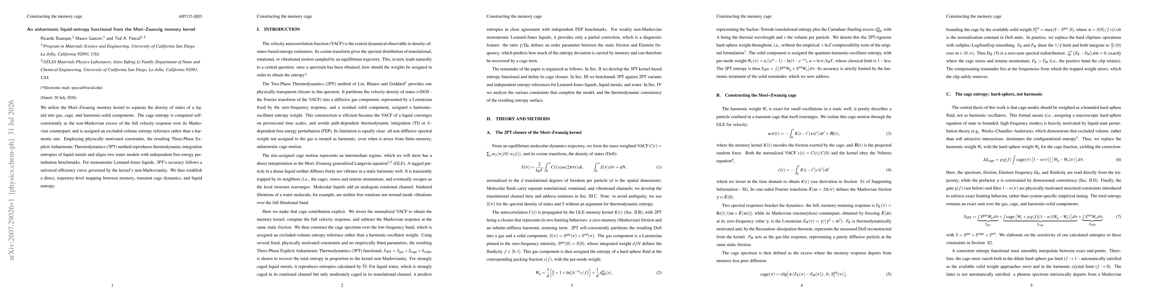 Thumbnail for An anharmonic liquid-entropy functional from the Mori-Zwanzig memory kernel