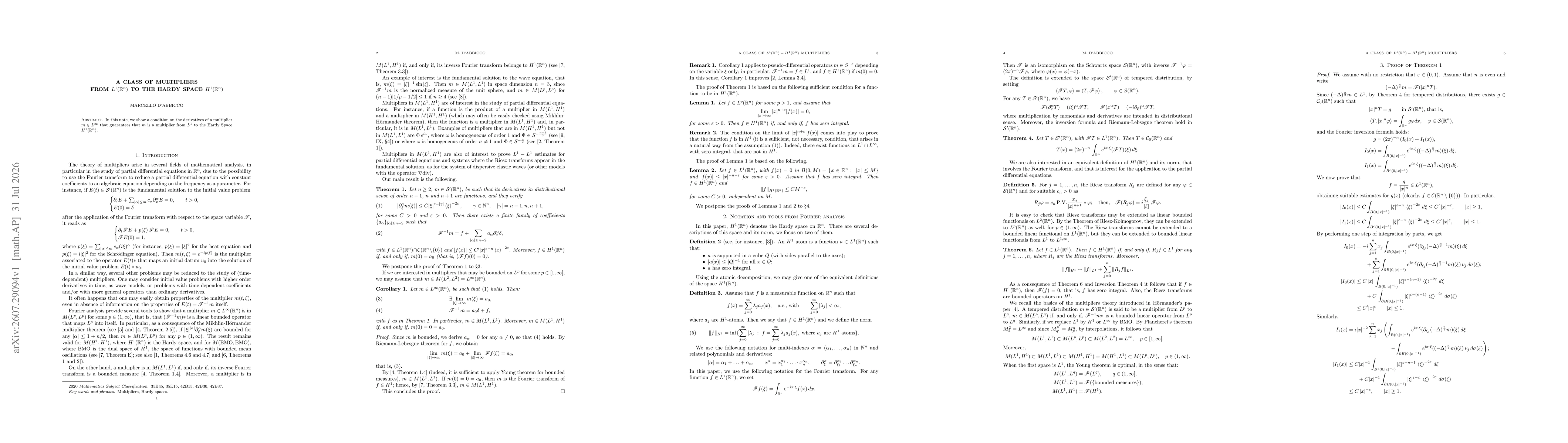 Thumbnail for A class of multipliers from $L^1(\mathbb{R}^n)$ to the Hardy space $H^1(\mathbb{R}^n)$