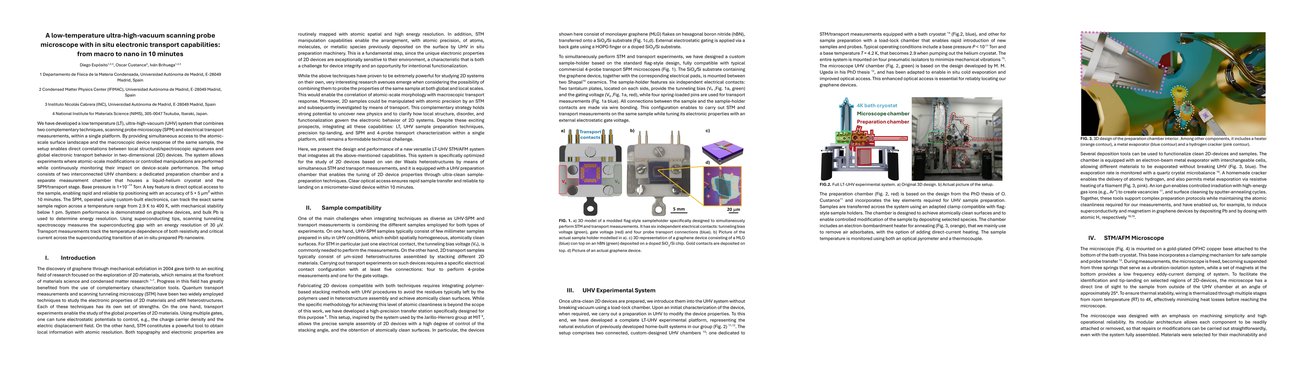 Thumbnail for A low-temperature ultra-high-vacuum scanning probe microscope with in situ electronic transport capabilities: from macro to nano in 10 minutes