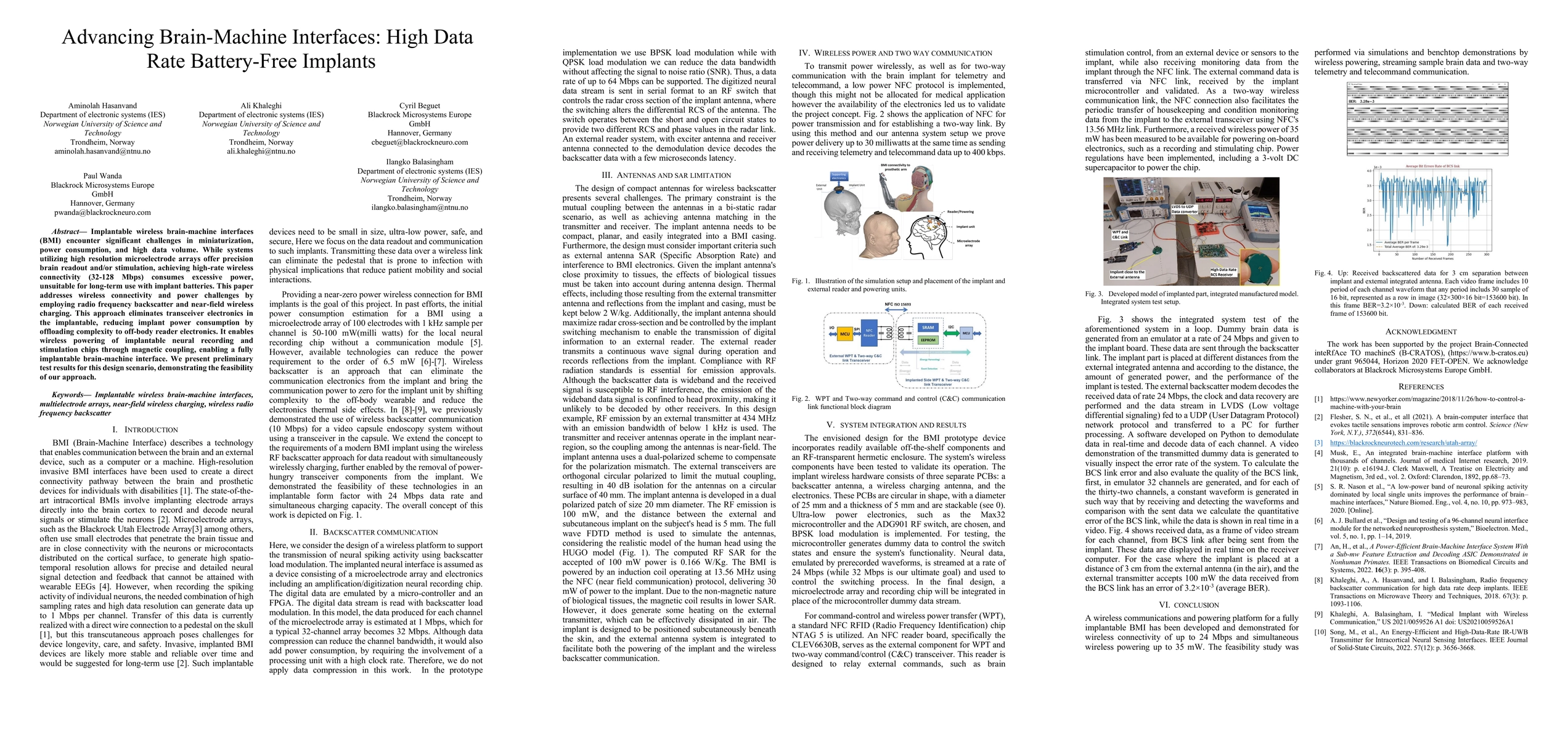 Thumbnail for Advancing Brain-Machine Interfaces: High Data Rate Battery-Free Implants