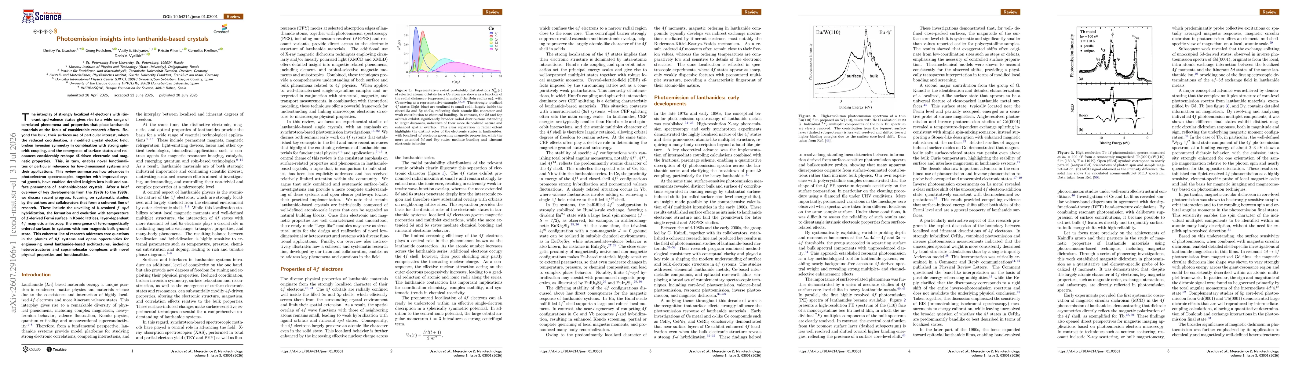 Thumbnail for Photoemission insights into lanthanide-based crystals