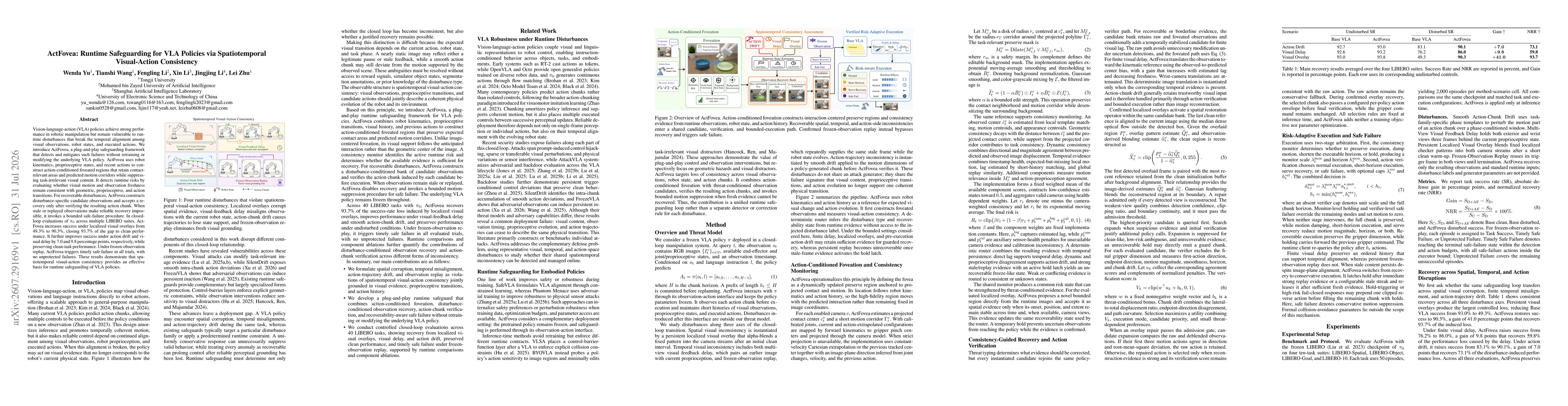 Thumbnail for ActFovea: Runtime Safeguarding for VLA Policies via Spatiotemporal Visual-Action Consistency
