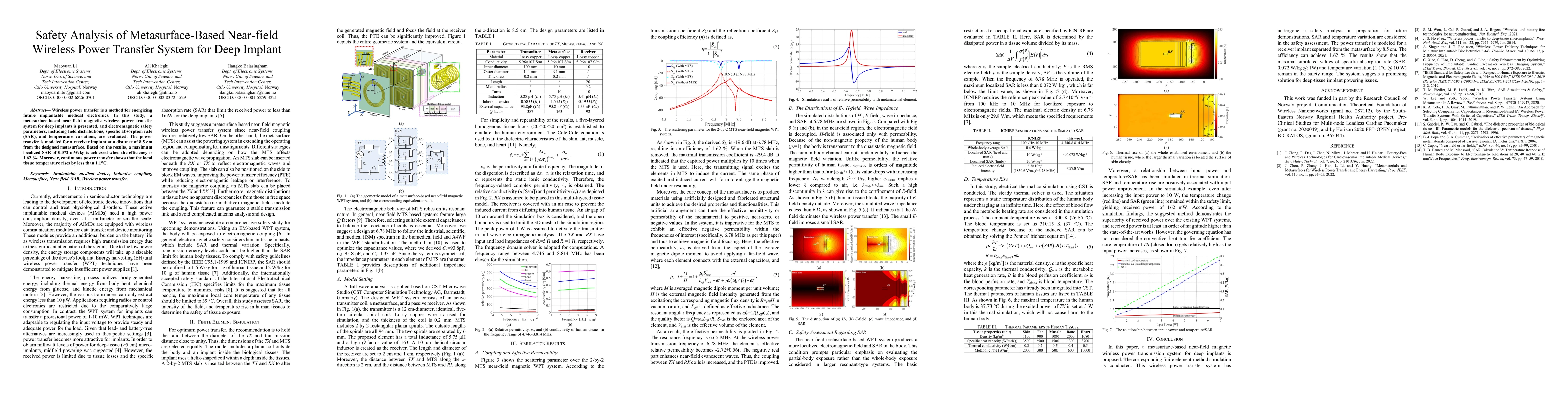 Thumbnail for Safety Analysis of Metasurface-Based Near-field Wireless Power Transfer System for Deep Implant