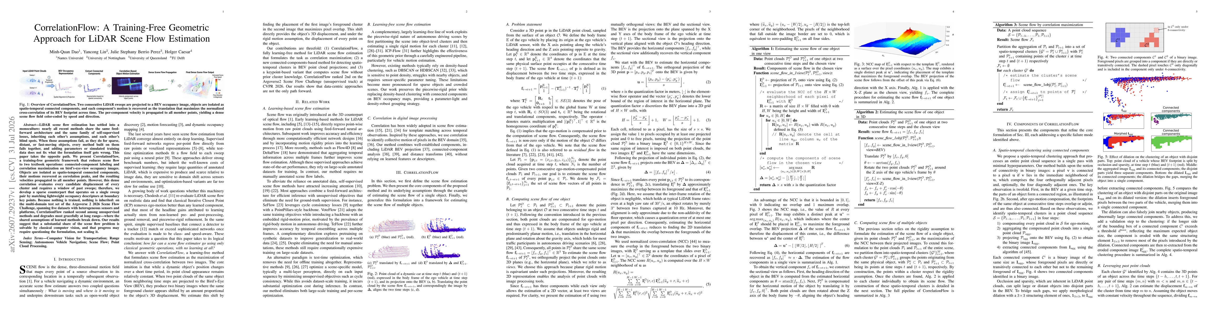 Thumbnail for CorrelationFlow: A Training-Free Geometric Approach for LiDAR Scene Flow Estimation