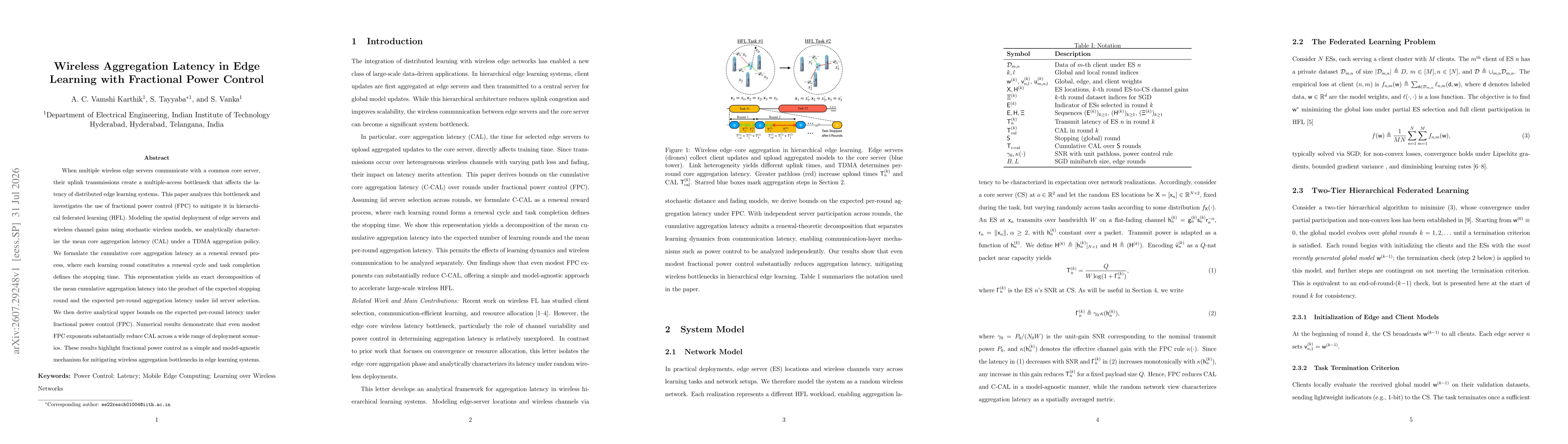 Thumbnail for Wireless Aggregation Latency in Edge Learning with Fractional Power Control