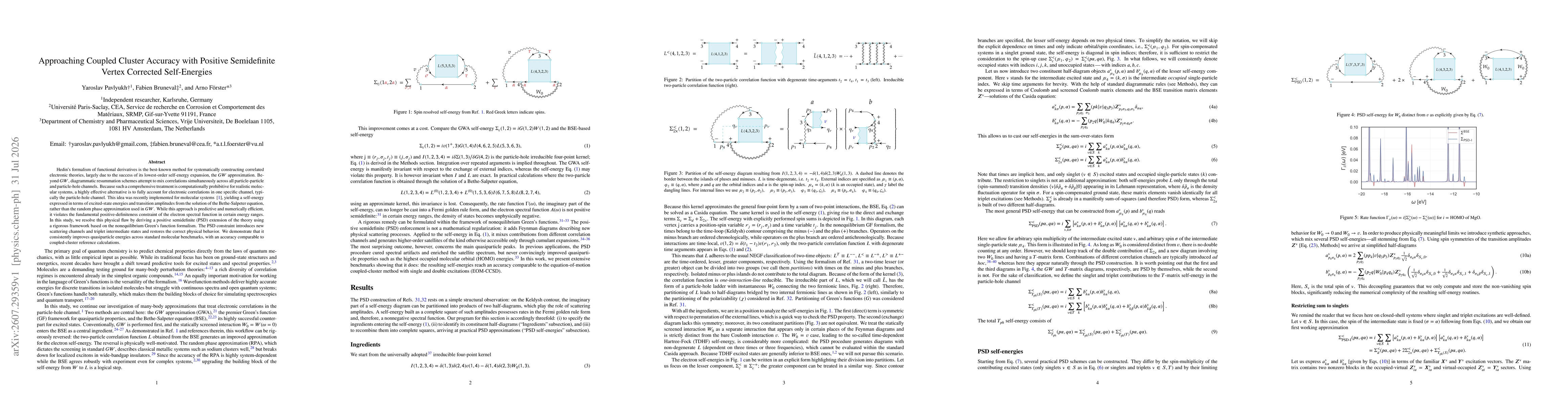 Thumbnail for Approaching Coupled Cluster Accuracy with Positive Semidefinite Vertex Corrected Self-Energies