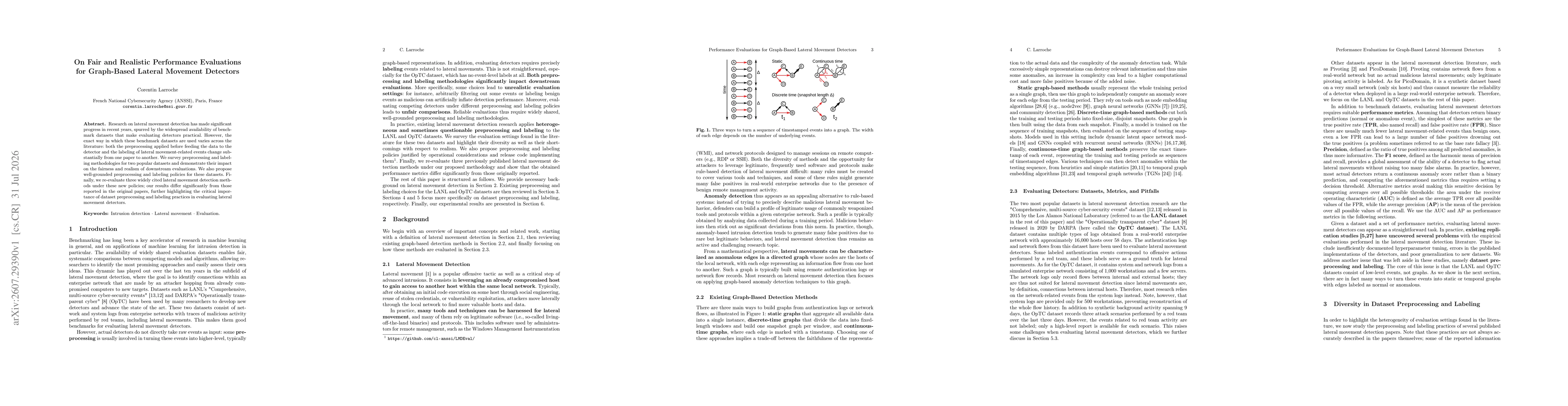 Thumbnail for On fair and realistic performance evaluations for graph-based lateral movement detectors
