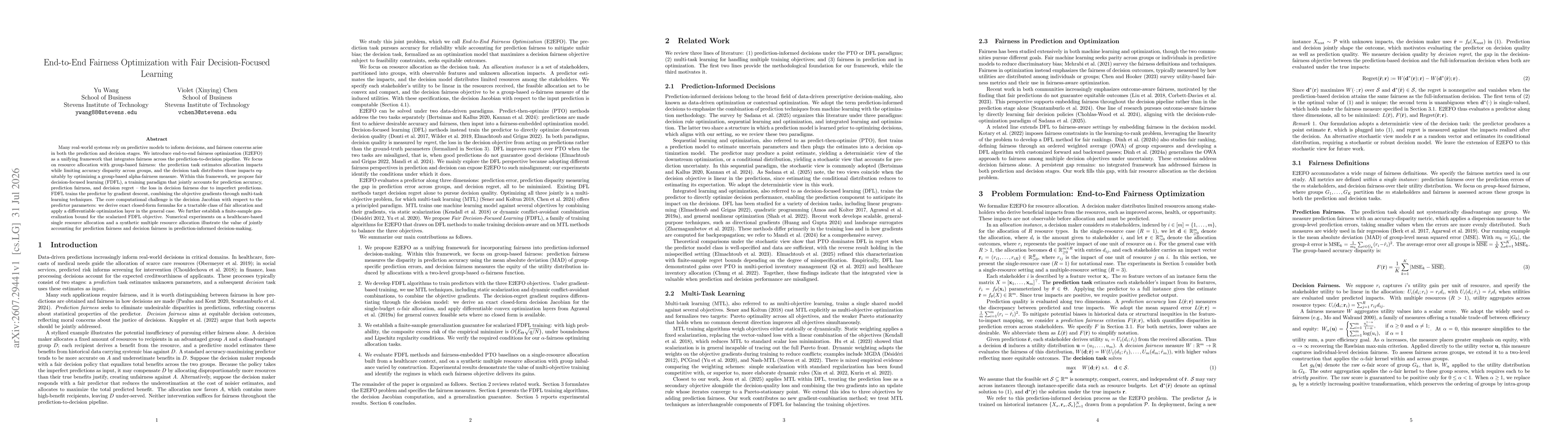 Thumbnail for End-to-End Fairness Optimization with Fair Decision-Focused Learning