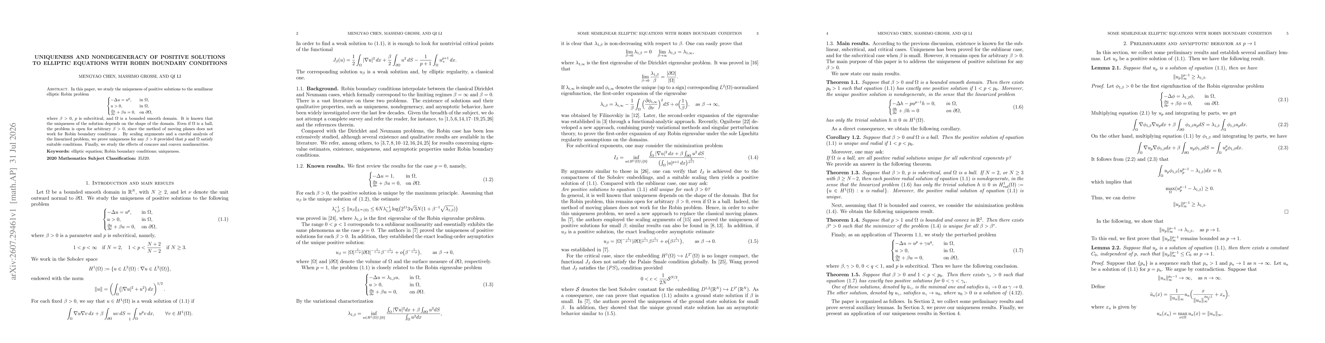 Thumbnail for Uniqueness and nondegeneracy of positive solutions to elliptic equations with Robin boundary conditions