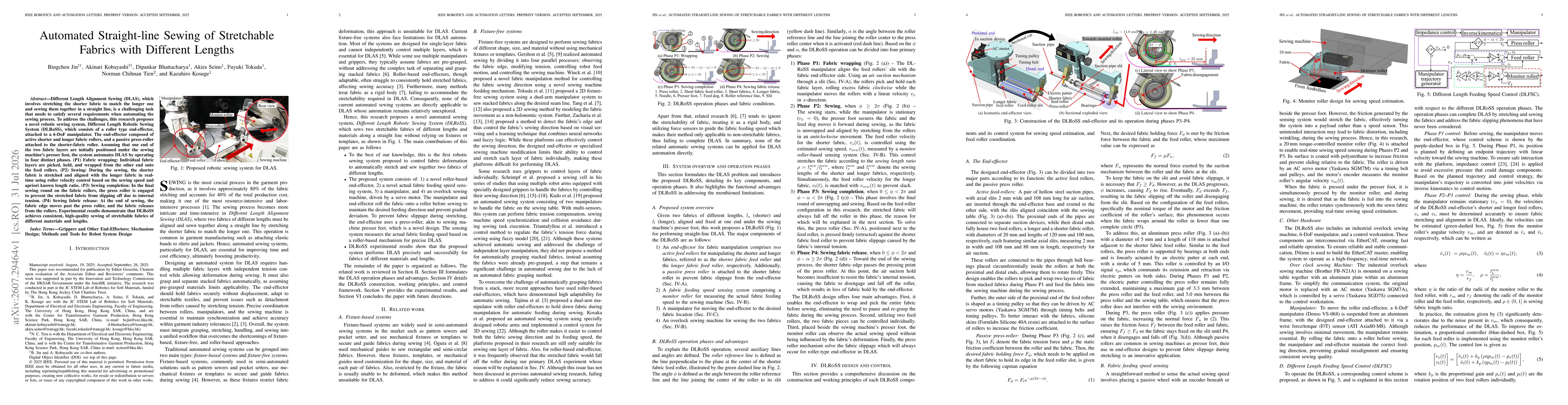 Thumbnail for Automated Straight-line Sewing of Stretchable Fabrics with Different Lengths