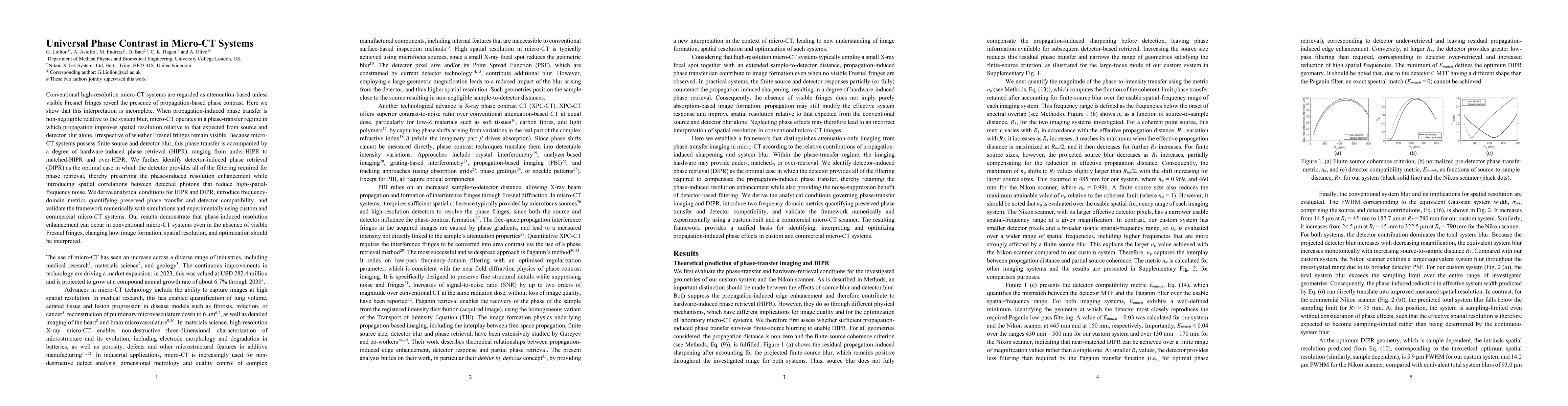 Thumbnail for Universal Phase Contrast in Micro-CT Systems