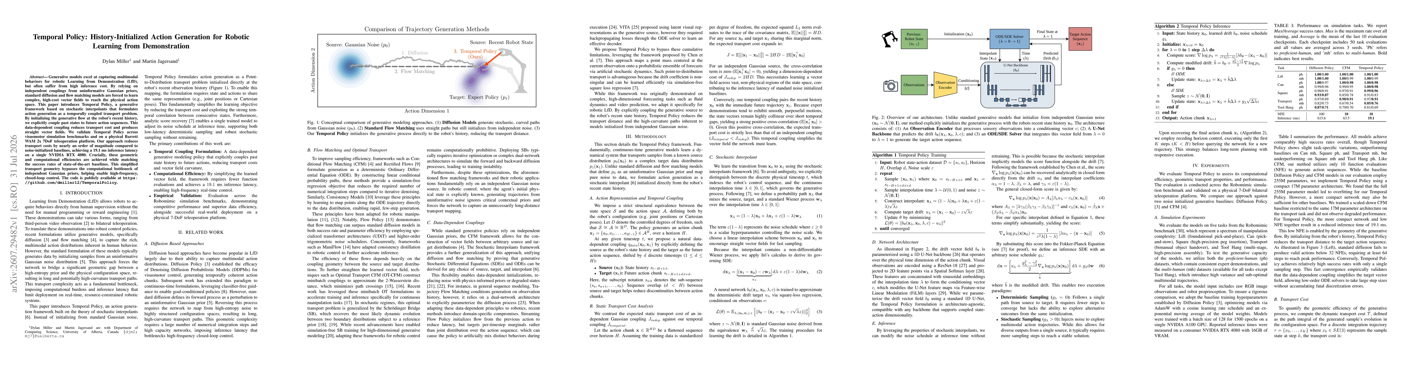 Thumbnail for Temporal Policy: History-Initialized Action Generation for Robotic Learning from Demonstration