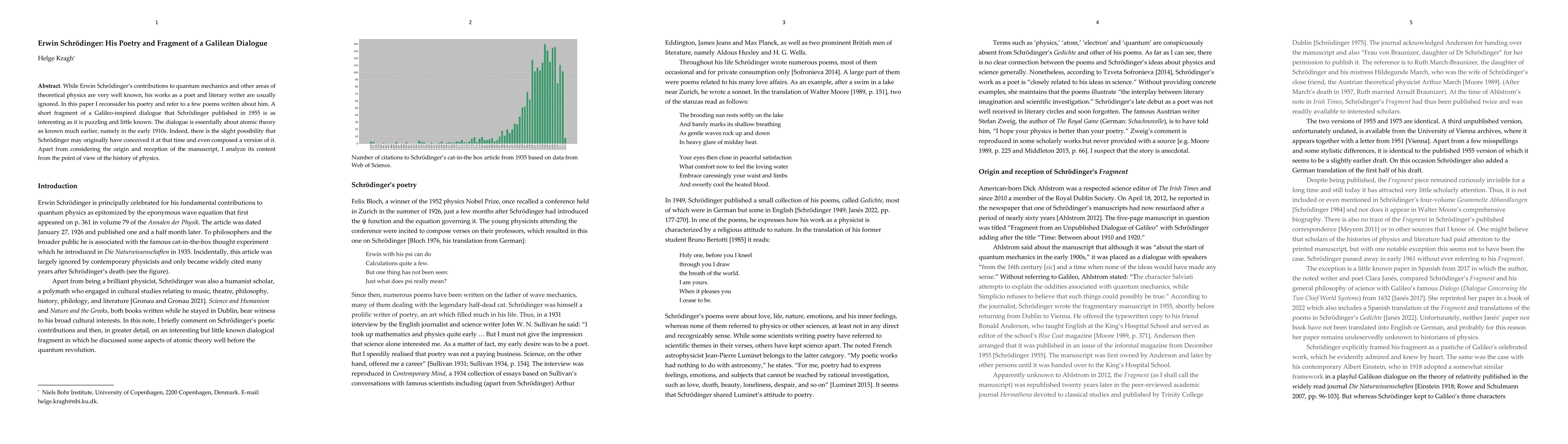 Thumbnail for Erwin Schroedinger: His Poetry and Fragment of a Galilean Dialogue