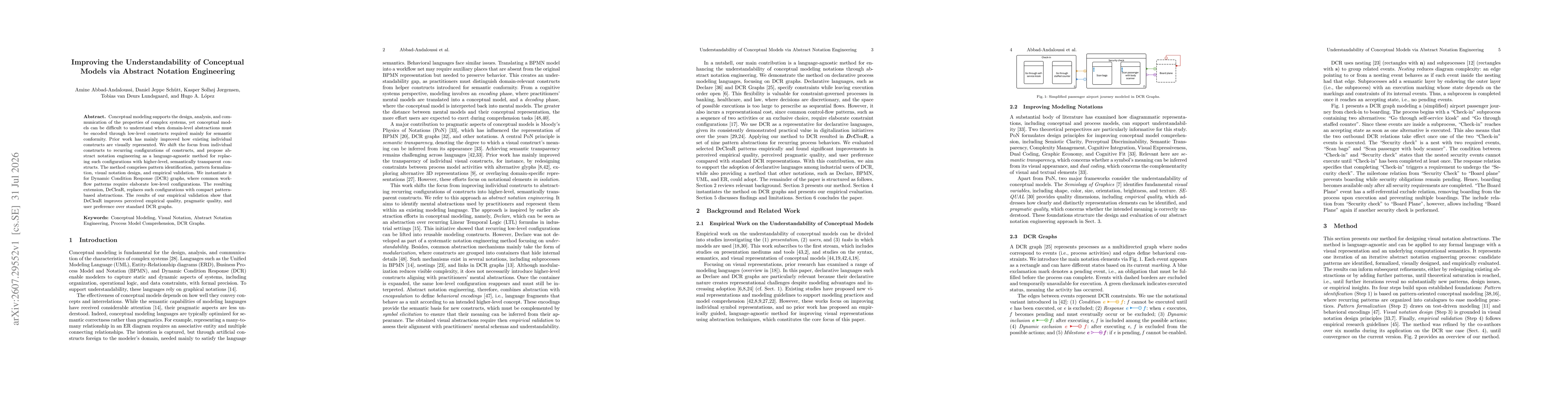 Thumbnail for Improving the Understandability of Conceptual Models via Abstract Notation Engineering