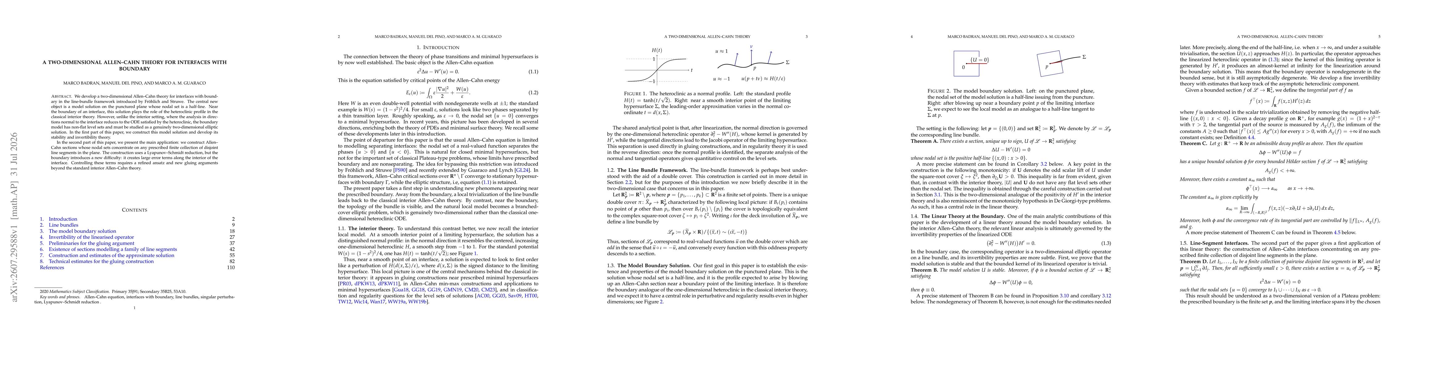 Thumbnail for A two-dimensional Allen-Cahn theory for interfaces with boundary