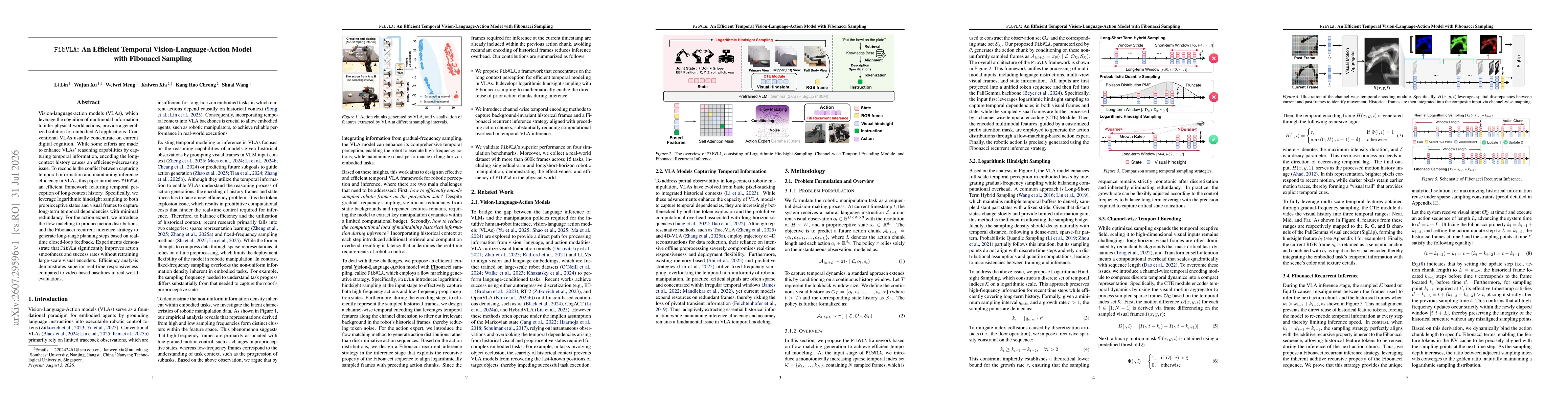 Thumbnail for FibVLA: An Efficient Temporal Vision-Language-Action Model with Fibonacci Sampling