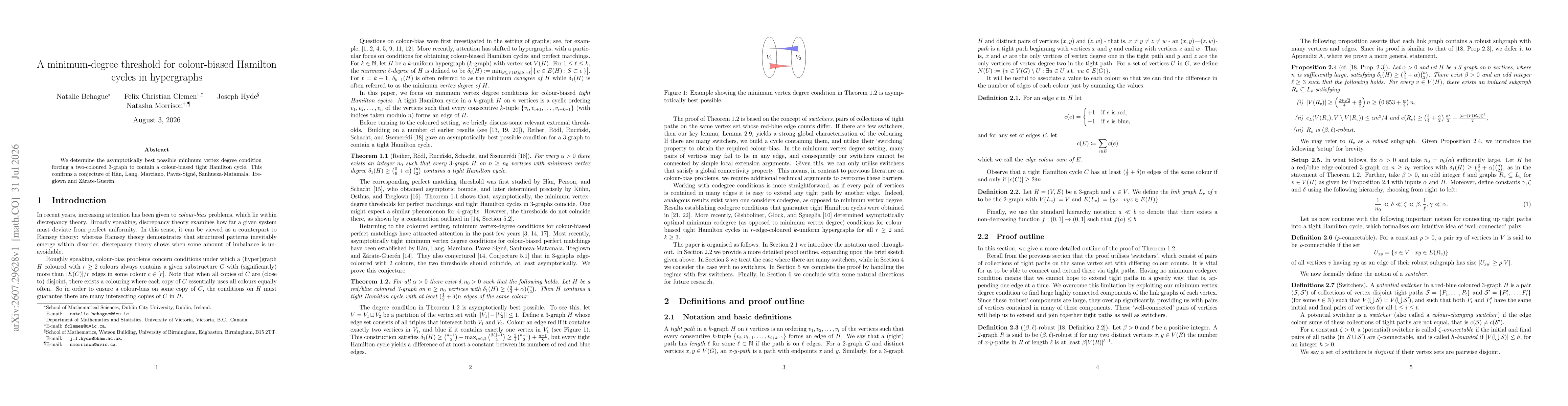 Thumbnail for A minimum-degree threshold for colour-biased Hamilton cycles in hypergraphs