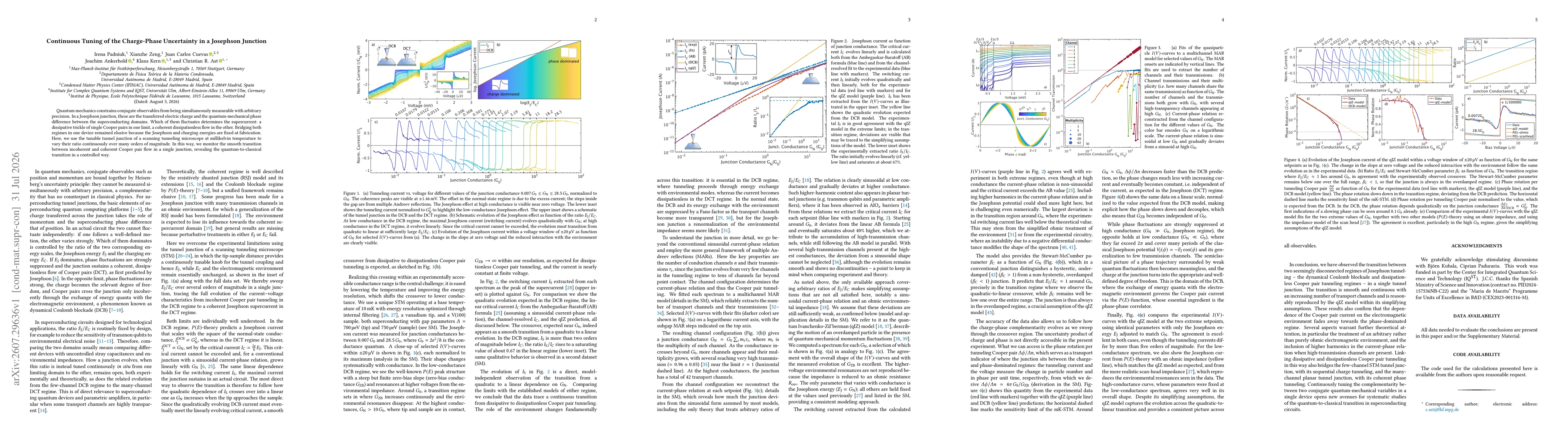 Thumbnail for Continuous Tuning of the Charge-Phase Uncertainty in a Josephson Junction
