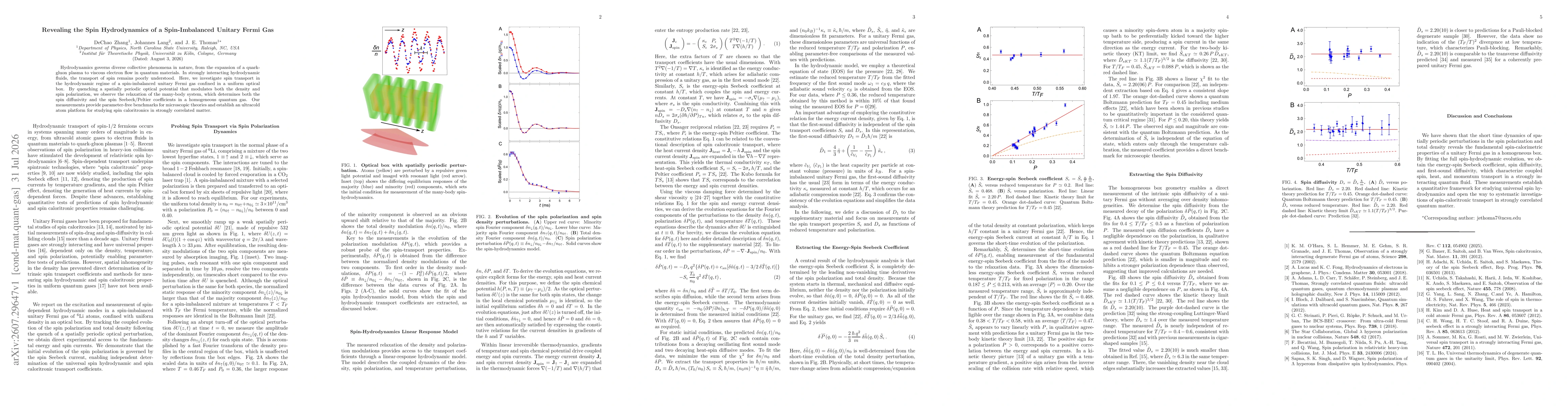 Thumbnail for Revealing the Spin Hydrodynamics of a Spin-Imbalanced Unitary Fermi Gas