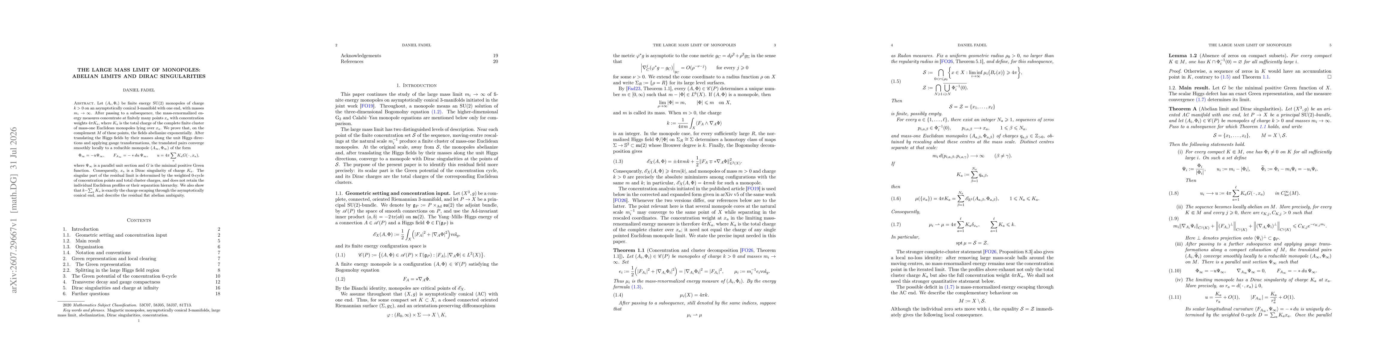 Thumbnail for The large mass limit of monopoles: abelian limits and Dirac singularities