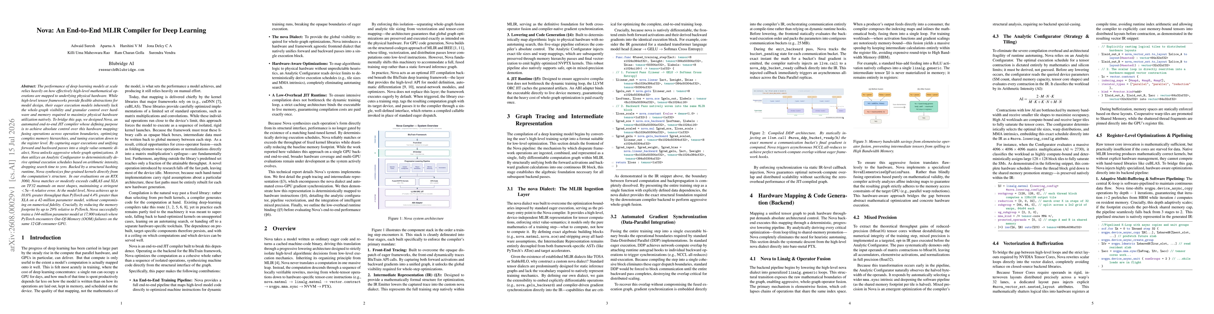 Thumbnail for Nova: An End-to-End MLIR Compiler for Deep Learning
