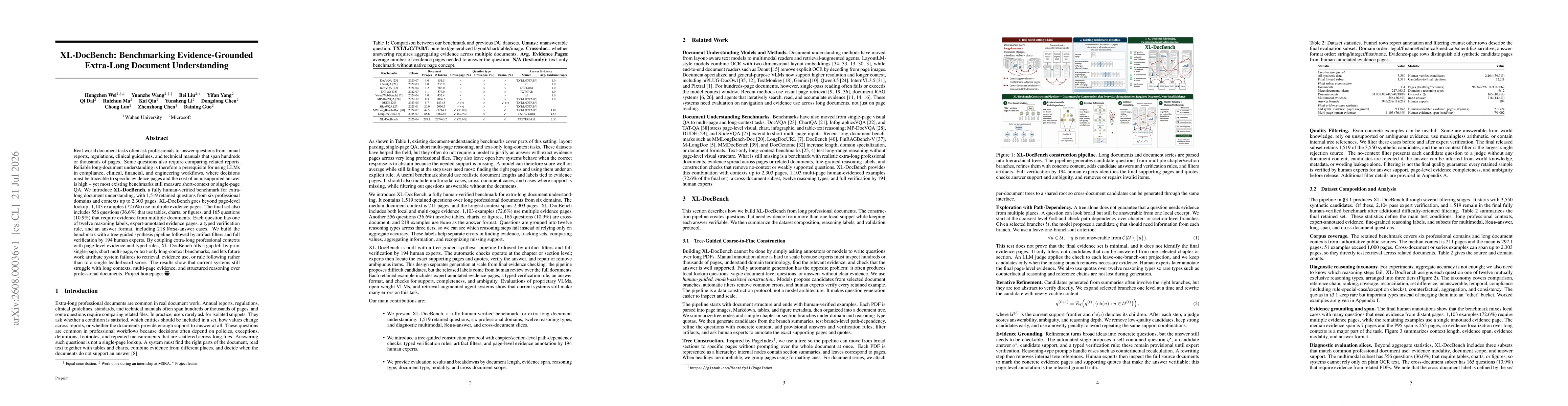 Thumbnail for XL-DocBench: Benchmarking Evidence-Grounded Extra-Long Document Understanding