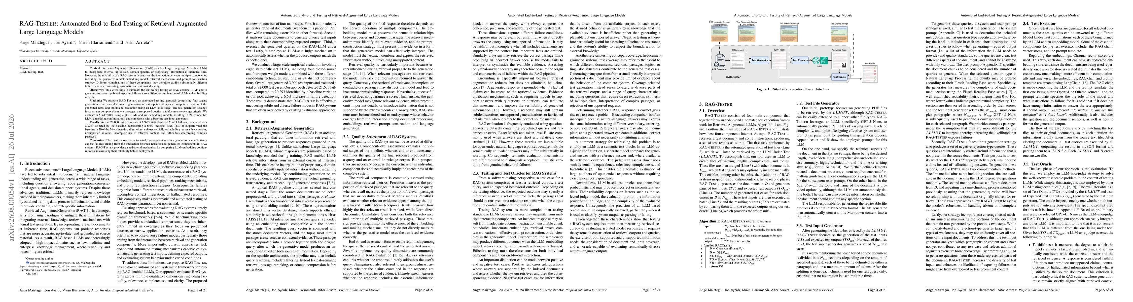 Thumbnail for RAG-TESTER: Automated End-to-End Testing of Retrieval-Augmented Large Language Models