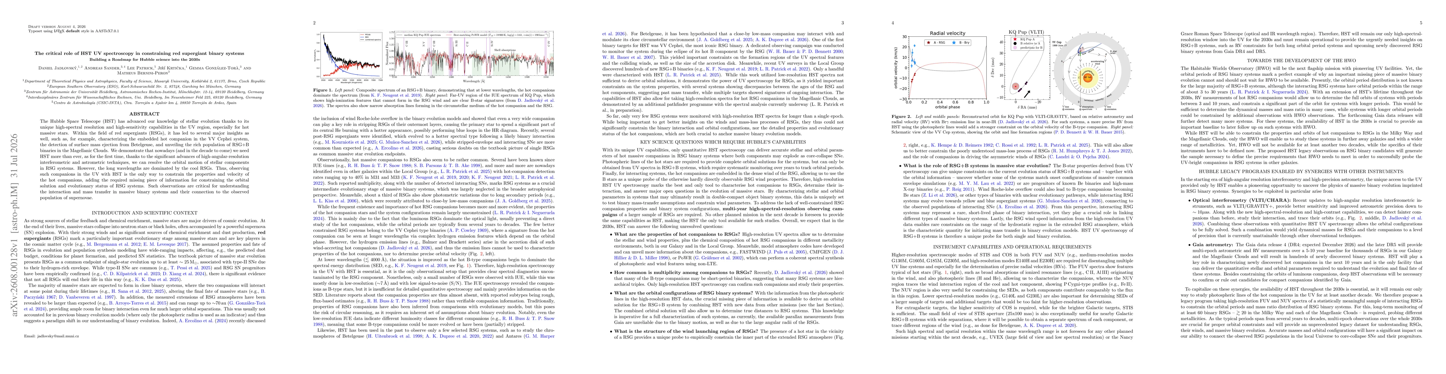 Thumbnail for The critical role of HST UV spectroscopy in constraining red supergiant binary systems