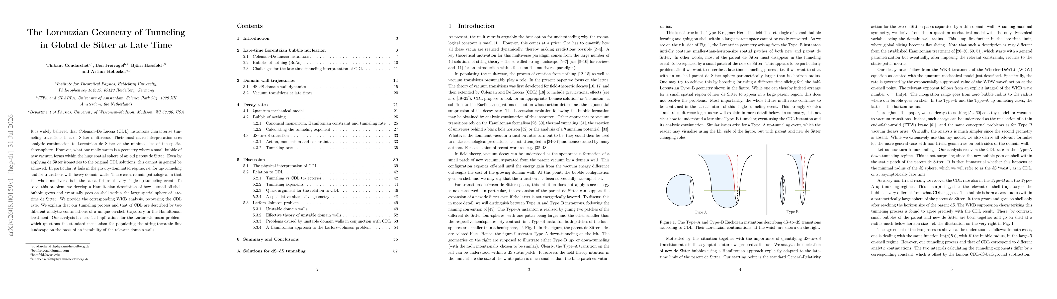 Thumbnail for The Lorentzian Geometry of Tunneling in Global de Sitter at Late Time