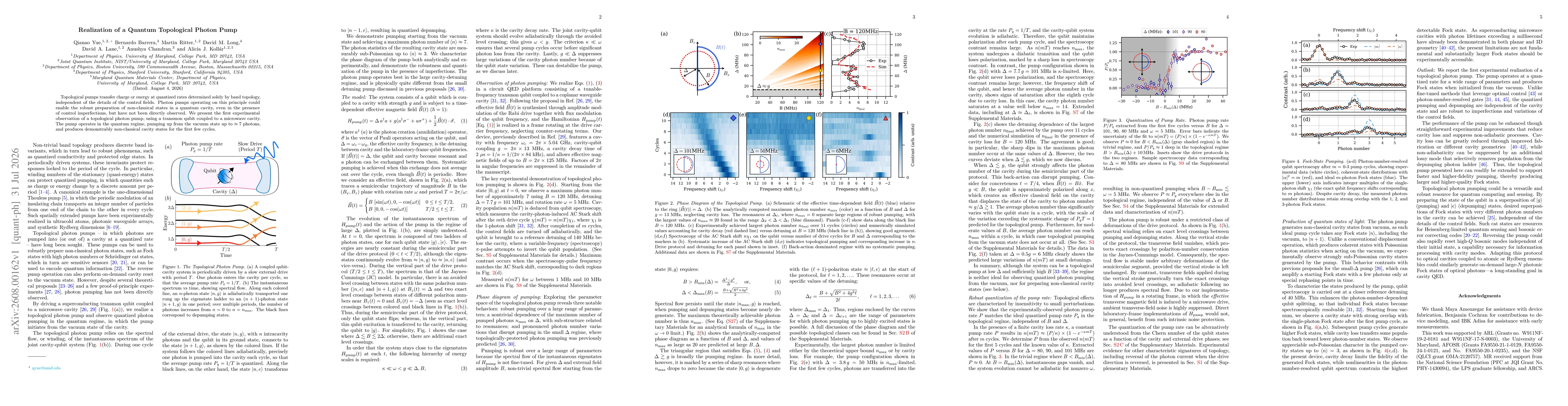 Thumbnail for Realization of a Quantum Topological Photon Pump