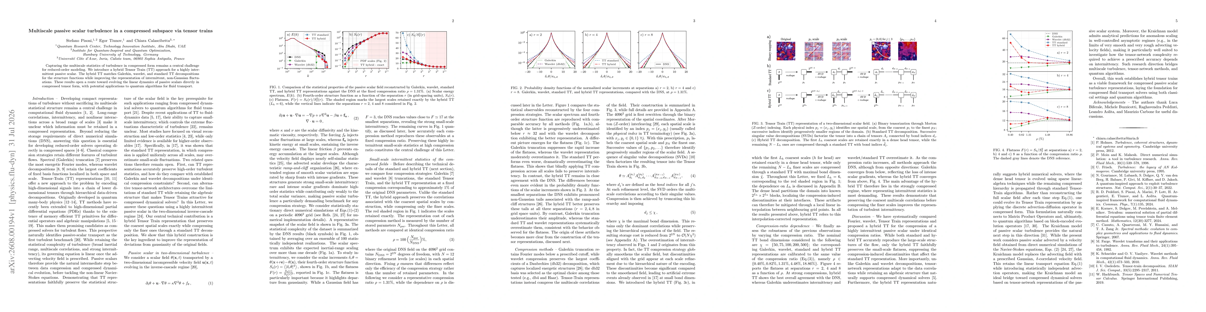 Thumbnail for Multiscale passive scalar turbulence in a compressed subspace via tensor trains