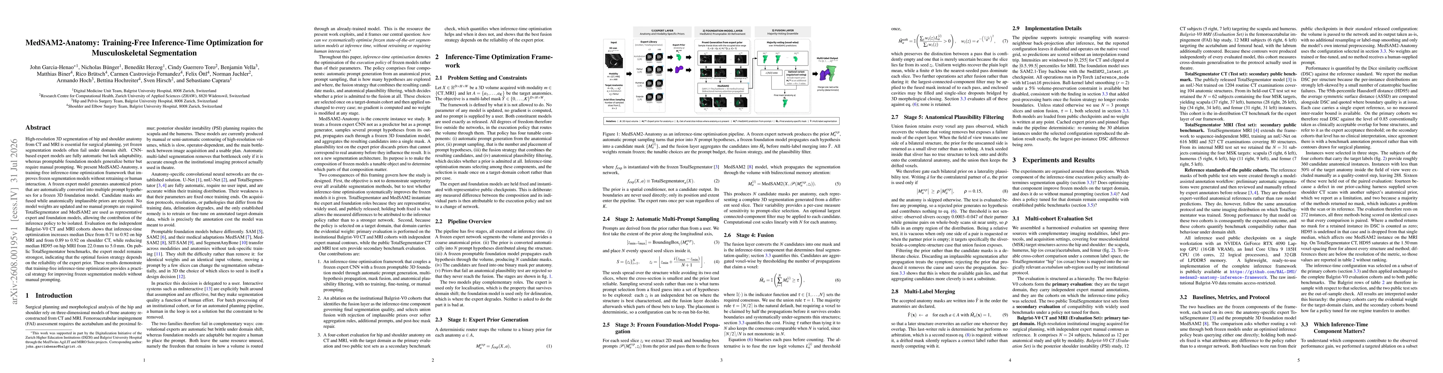 Thumbnail for MedSAM2-Anatomy: Training-Free Inference-Time Optimization for Musculoskeletal Segmentation